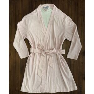 Hill House Drew Robe Size Medium Bubblegum Pink Gingham 100% Organic Cotton